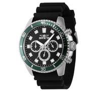 Invicta Pro Diver 46086 Men's Watch - Waterproof - Analogue - Quartz Movement - Stainless Steel with Black dial - 45mm