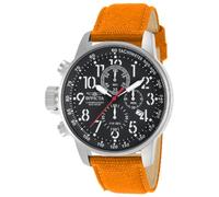 Invicta Force Lefty Men's Quartz Watch with Black Dial Chronograph Display and Orange Nylon Strap 11520