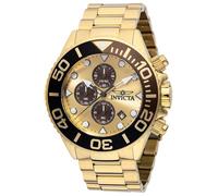 Invicta Grand Diver 48590 Men's Watch - Waterproof - Analogue - Quartz Movement - Stainless Steel with Gold dial - 52mm