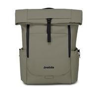 Invicta Invict-Act Fold Work Backpack, Grey, Single Compartment with 15.6" PC Pocket, Water Bottle Pocket and Reinforced Base, Large 32L Backpack for Office and University, for Men and Women, Grey,