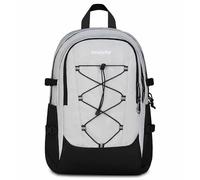 Invicta Invict-Act Plus School Backpack, Grey, Double Compartment with PC Pocket and Bottle Pocket, 29 Litres, Middle and High School, Girl Backpack, Boy, grey, Taglia Unica