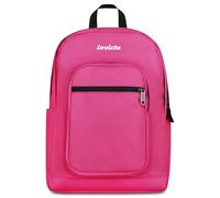 Invicta Jelek Plain Backpack, Fuchsia, 34 L, Double Compartment, Double Front Pocket, Inner Pocket with Organizer, Laptop or Tablet Pocket, Bottle Pocket, Middle and High School, Girl