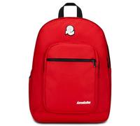 Invicta Jelek Plain School Backpack, Red, Double Compartment Super Large Backpack with PC/Tablet Pocket, Bottle Pocket, Organizer, High School & Travel, Unisex
