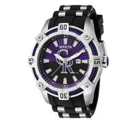 Invicta MLB - Colorado Rockies 43267 Men's Watch - Quartz Movement - Stainless Steel with Purple Dial - 52 mm