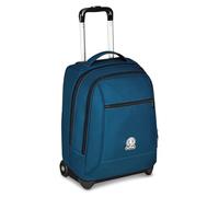 Invicta New Benin Solid Fixed School Trolley Blue, 2 in 1, Double Use, Trolley and Backpack, School and Travel Backpack, Boy and Girl, Blue, Taglia Unica, Modern