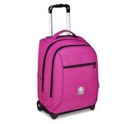 Invicta New Benin Solid Fixed School Trolley Fuchsia, 2 in 1, Double Use, Trolley and Backpack, Travel School Backpack, Boy and Girl, Fuchsia, Taglia unica, modern