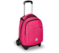 Invicta New Tech Solid School Trolley Pink, 3 in 1, Backpack with Detachable Trolley, Multi Pockets, Maxi Capacity, School, Travel and Leisure, Boys, Pink, One Size