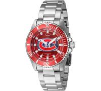 Invicta NHL 42229 Women's Watch - Waterproof - Analogue - Quartz Movement - Stainless Steel with Red dial - 38mm