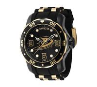 Invicta NHL - Anaheim Ducks 42316 Men's Watch - Waterproof - Analogue - Quartz Movement - Stainless Steel with Black dial - 48mm