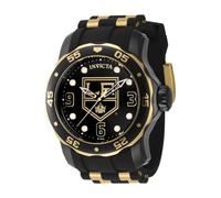 Invicta NHL - Los Angeles Kings 42309 Men's Watch - Waterproof - Analogue - Quartz Movement - Stainless Steel with Black dial - 48mm