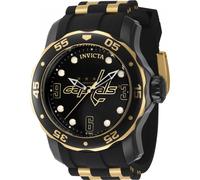 Invicta NHL Watch IN-42311 - one size - Black - Silicone and Stainless Steel