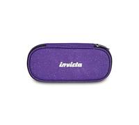 Invicta Pencil Case School Lip Shine, Purple, Glitter Effect, Shiny, Internal Organizer with Elastic Pen Loops, Internal Zip Pocket, School Accessories, Middle and Higher, Girl