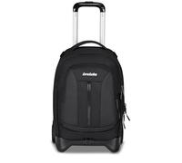 Invicta Plug LED School Trolley Black, 3 in 1, Double Compartment Backpack with Detachable Trolley, PC Pocket, Bottle Pocket, 34 Litres, Middle and High School, Travel, Backpack for Girls and Boys