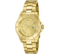 Invicta Pro Diver 12820 Women's Watch - Waterproof - Analogue - Quartz Movement - stainless steel with gold dial - 40mm