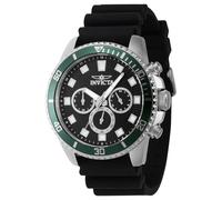 Invicta Pro Diver 46086 Men's Watch - Waterproof - Analogue - Quartz Movement - Stainless Steel with Black dial - 45mm