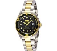 Invicta Pro Diver 8934 Watch - Waterproof - Analogue - Quartz Movement - stainless steel with Black dial - 37mm