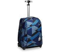 Invicta Rolling backpack, BLUE MOUNTAIN Wheeled Book Bag, 2 in 1, Backpack + Trolley, for Teen, Girls&Boys, For School, Sport, Free Time, Laptop Sleeve, Italian Design, navy