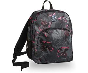 Invicta S.P.A. Benin M Backpack, Dark Bloom, Black, 28 L, Double Compartment, School and Leisure, One Size