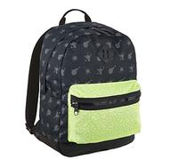 Invicta S.P.A. Daily School Casual Backpack - Rise - Black Yellow Patch - Padded PC Pocket - American - Reinforced Bottom - 28 L, Mulitreicolor, One Size