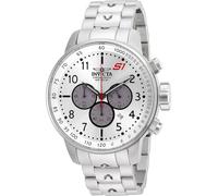 INVICTA S1 Rally Men's Quartz Watch with Silver Dial Chronograph Display and Silver Stainless Steel Bracelet - 23083