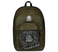 Invicta School Backpack Dial Full Space Solid, Green, Double Compartment Backpack with Expandable Strap, PC Pocket, Bottle Pocket and Pocket with Organizer, Travel Backpack, green, Taglia unica,
