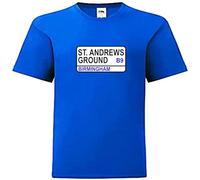 Invicta Screen Printers Birmingham City FC St Andrews Street Sign Football Club T-Shirt Unisex Adult Top (UK, Alpha, M, Regular, Regular, Blue)