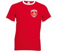 Invicta Screen Printers Brentford Football 1889 The Bees Middlesex Retro Soccer T-Shirt Adult Unisex (UK, Alpha, L, Regular, Regular, red)