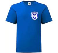 Invicta Screen Printers Sheffield Football Wednesday Owl Shield Crest T-Shirt Blue Adult Unisex 100% Cotton Top (UK, Alpha, S, Regular, Regular, Blue)