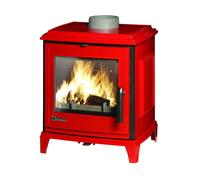Invicta Sedan S Red Enamel 5kW Wood Burning Ecodesign Stove