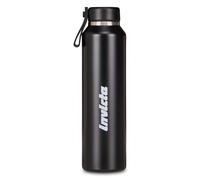 Invicta Slim Plain Thermal Bottle, Black, 480 ml, Stainless Steel, BPA Free, Keep Warm 12h Cold 24h, Accessories, Boy, Girl, School, Sport