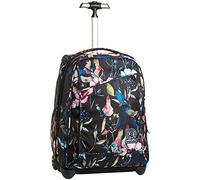 Invicta Trolley, Wildflowers, Cross-Over System, Black, 2-in-1 with Straps for Backpack, Travel and School Use