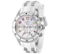 Invicta Women's Angel Stainless Steel Quartz Watch with Silicone Strap, White, 20 (Model: 24903)