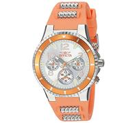 Invicta Women's BLU Quartz Watch with Silicone Stainless Steel Strap, Pink, 22 (Model: 24190)