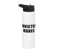 Invictus Maneo - Meaning in Latin I Remain Unvanquished Stainless Steel Insulated Water Bottle