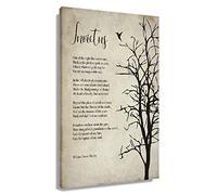 Invictus Poem Wall art Framed Canvas Inspirational Quotes Poster Vintage Verse Art Pictures Prints Modern Painting Poetry Artwork Motivational Wall Decor Framde 12x18inch(30x45cm)
