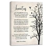 Invictus Poem Wall Art • Invictus Poem Canvas Print Wall Decor • Invictus I Am The Master of My Fate • Inspirational Wall Art • Famous Poem Wall Art • Motivational Poetry Room Home Office Decor