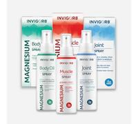 Invigor8 Magnesium Spray & Body Oil Bundle - 3 Pack (100ml Each) | Muscle, Joint & Recovery Support | Magnesium Oil Spray for Joints and Aching Muscles | Vegan Friendly