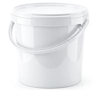Invigortex 10 Litre White Food-Grade Plastic Bucket with Tamper-Evident Lid - BPA-Free Polypropylene Industrial Heavy-Duty Storage Container - Versatile Multi-Use Bucket - Made in Denmark (1)