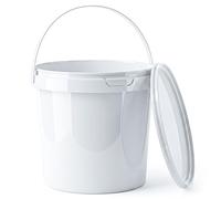 Invigortex 2 Litre White Food-Grade Plastic Bucket with Tamper-Evident Lid and Handle - BPA-Free Polypropylene Industrial Container - Durable Airtight Secure Pail - Made in Denmark (1)