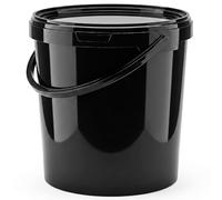 Invigortex 20 Litre Black Food-Grade Plastic Bucket with Tamper-Evident Lid and Handle - BPA-Free Polypropylene Professional Grade Container for Industrial and Home Use - Made in Germany (5)