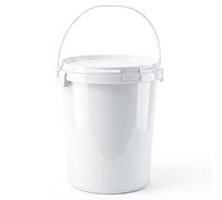 Invigortex 25 Litre White Food-Grade Plastic Bucket with Tamper-Evident Lid and Handle - BPA-Free Polypropylene Industrial Heavy-Duty Storage - Versatile Multi-Use - Made in Denmark (1)