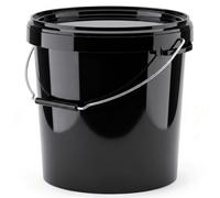 Invigortex 30 Litre Black Food-Grade Plastic Bucket with Metal Handle and Lid - Heavy-Duty Polypropylene Industrial Container for Food, Feed, and Paint - Tamper-Evident Seal (5)