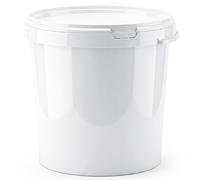 Invigortex 30 Litre White Food-Grade Plastic Bucket with Tamper-Evident Lid and Handle - BPA-Free Polypropylene Industrial Heavy-Duty Storage - Versatile Multi-Use - Made in Denmark (10)