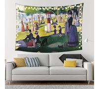 INVIN ART Tapestry Wall Hanging Art Home Decor, A Sunday Afternoon on the Island of La Grande Jatte by Georges Seurat Art Print Painting for Living Room Bedroom Bathroom Dorm