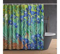 INVIN ART Vincent Van Gogh Irises Shower Curtain Impressionist Bathroom