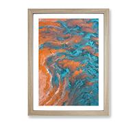 Invincible Abstract Framed Wall Art Print A2 Oak
