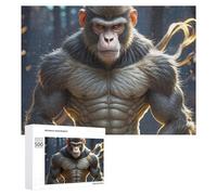 Invincible Monkey 500 Piece Jigsaw Puzzle for Adults Challenging Puzzles for Cognitive Workout Unique Shaped Jigsaw Puzzle Relaxing Gift Home Wall Decor