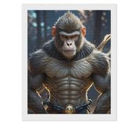 Invincible Monkey Diamond Art Kits for Adults 16"x20" DIY Diamond Painting Kit for Beginners Gem Art Painting with Round Full Drill Diamonds DIY Paint Paintings for Home Wall Decor Gift