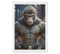 Invincible Monkey Diamond Art Kits for Adults 8"x12" DIY Diamond Painting Kit for Beginners Gem Art Painting with Round Full Drill Diamonds DIY Paint Paintings for Home Wall Decor Gift