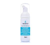 INVIRTU Alcohol Free Hand Sanitiser Foam 50ml - Non-Scented Hand Foam for Travel & Everyday Use - Kind to Skin